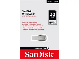 USB флеш накопичувач SanDisk 32 GB USB 3.1 Ultra Luxe (SDCZ74-032G-G46) - мініатюра 5