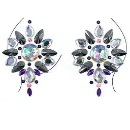 Наклейки кристали для грудей Crystals 12 8561 14х9 см