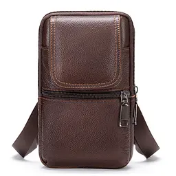 Чоловіча сумка-барсетка на ремінь Vintage 10х17,5х3,5 см 000158542