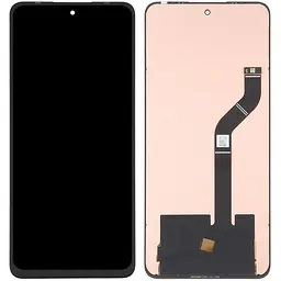 Дисплей Xiaomi 12 Lite чорний, Amoled, оригінал PRC переклеєне скло