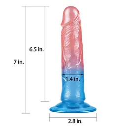 Фалоімітатор LoveToy Dazzle Studs 7" 17,5 см (мульти) - мініатюра 12