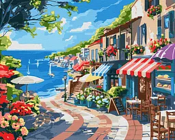 Картина за номерами Пейзаж. Курортне місто 40x50 см Ідейка KHO 2792