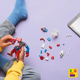 Конструктор LEGO Marvel Робот Людини Павука проти Анти-Венома, 107 деталей (76308) - мініатюра 11