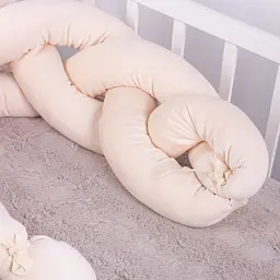 Коса захисна в ліжечко MirSon Kids Time 28-0004 Cream Velvet велюрова рожева - мініатюра 6