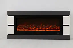 Електричний камін Logos Long 158 1500Вт Bluetooth звук потріскування дров Gray with white (10080145) - мініатюра 3