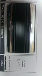 Молдинг чорний 39х3мм 15м 039 C (sal 39mm) хром по краях