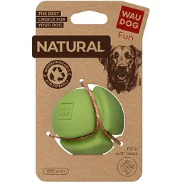 Іграшка для собак Waudog Fun Natural М'яч з біорозкладної гуми 7 см зелена - мініатюра 4
