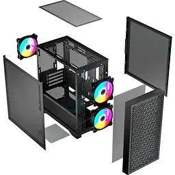 Корпус LogicConcept DART PRO ARGB MINI BLACK MESH без БП (AM-DART-PRO-ARGB-10) - мініатюра 5