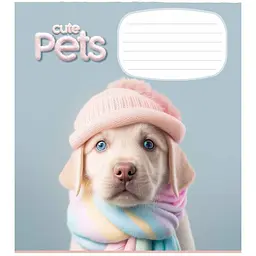 Зошит учнівський Школярик Cute pets, у клітинку, 18 аркушів, ВД-лак, 25 шт. (018-3253K) - мініатюра 5