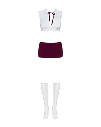 Еротичний костюм студентки Obsessive Student 4 pcs costume L/XL, топ, спідниця, стринги, гольфи - мініатюра 5