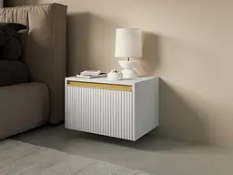 Тумба приліжкова Perfect Home Роял / Royal S54 з 1 шухлядою Білий (PFH-091297) - мініатюра 5