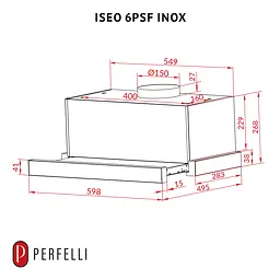 Витяжка телескопічна PERFELLI ISEO 6PSF INOX - мініатюра 12