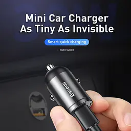 Адаптер автомобільний BASEUS Tiny Star Mini PPS Car Charge Type-C Port 30 W (VCHX-B04) бордовий - мініатюра 9