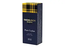 Чай пакетований чорний Sherlock Secrets Pure Ceylon 50 (2 г) 25 пакетиків