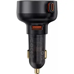 Автомобільний зарядний пристрій Baseus Enjoyment Pro 60W Retractable Black (C00057800111-00) [169692] - мініатюра 4