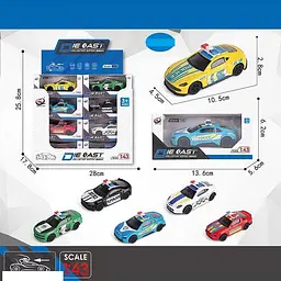 Машинка металева QZ43K 1:43 (в асортименті) - мініатюра 3