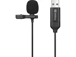 Мікрофон Sandberg Streamer USB Clip USB-A/USB-C Black (126-40) - мініатюра 2
