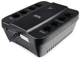 Джерело безперебійного живлення PowerCom SPD-850U Schuko Black, 850 ВА, 510 Вт, лінійно-інтерактивний, AVR, 4+4 розетки (Schuko) - мініатюра 3