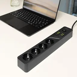 Мережевий фільтр Proove Power Strip P-04 (4 розетки + 4 USB + 2 Type-C) 3M black (PSP442430001) - мініатюра 7