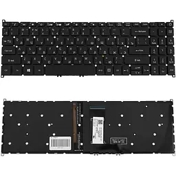 Клавіатура для ноутбука ACER (SW: SF315-51) rus, black, без фрейма, підсвічування клавіш(оригінал) - мініатюра 2