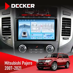 Штатна магнітола Mitsubishi Pajero 2007-2021 Decker D9-010 6x128, DSP, 4G, 2K Decker (НФ-00004753)