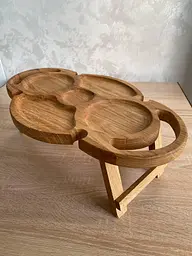 Винний столик Дуб з ручками 50x30x17 - мініатюра 7