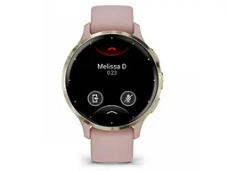 Смарт-годинник Garmin Venu 3S Soft Gold S. Steel Bezel w. Dust Rose Case and S. Band (010-02785-03) - мініатюра 2
