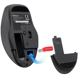 Мишка Defender Feam MM-296 Wireless Black (52296) - мініатюра 5