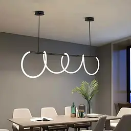 Чорна видовжена люстра ELISION з гнучкою LED стрічкою Line.F Довжина 120 см
