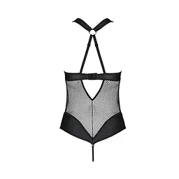Сітчастий боді з халтером Passion Amanda Body L/XL, black - мініатюра 4