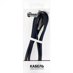 Дата кабель USB 2.0 AM to USB-C 1.0m black Dengos (PLS-TC-PLSK-BLACK)