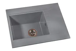 Кухонна мийка гранітна Miraggio Bodrum 650 gray 649x500x220 00206606, Сірий - мініатюра 2