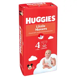 Підгузки Huggies Little Movers 4 (7-18 кг) 50 шт. - мініатюра 2