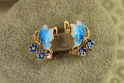Сережки Xuping Jewelry Пилок незабудки 1,6 см золотисті