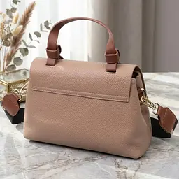 Ділова сумка для жінок з короткою ручкою з натуральної шкіри Vintage 22668 коричнева - мініатюра 4
