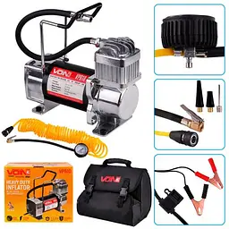 Автомобільний компресор VOIN 150psi 23A 70л клеми (VP-610) - мініатюра 2