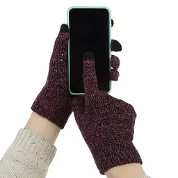 Рукавички для сенсорних екранів ArmorStandart Melange Purple/Black size XL (ARM59872) - мініатюра 6