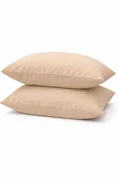 Наволочка Ecotton 50х70 см фланель із бавовни Light Beige Бежевий (25558)