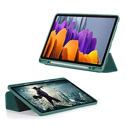 Чохол SlimTPU S-Pen holder Samsung Galaxy Tab S10 FE 10.9/S9/S9 FE 11" Темно-зелений - мініатюра 4