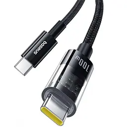 Дата кабель Baseus Gem Fast Charging Type-C to Type-C 100W (1m) (P10373000111) Cluster Black - мініатюра 2