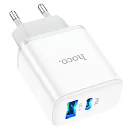 МЗП Hoco C105A Stage PD20W+QC3.0 (1USB-A/1C) White - мініатюра 2