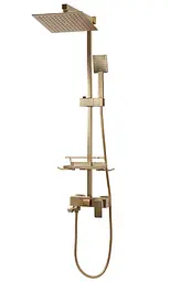 Душова система Rea Jack Brushed Gold з виливом REA-P7050, Золотий - мініатюра 5