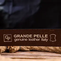 Стильний брючний чоловічий ремінь із натуральної шкіри Grande Pelle 21449 коричневий 120 см - мініатюра 9