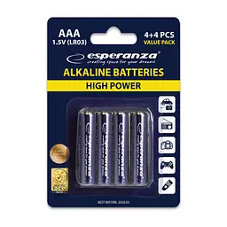 Батарейка Esperanza AAA LR03 Alkaline x 8 (EZB104) - мініатюра 3