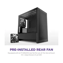Корпус для ПК NZXT H3 Flow All Black (CC-H31FB-01) - мініатюра 9
