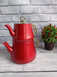Двоярусний чайник O.M.S. Collection 8203-L Red (1,2/2,2 л.) - мініатюра 3