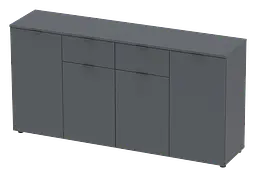 Комод Doros Рон 7 Графіт 4 фасади 2 шухляди 160х38х81 (44900236) - мініатюра 3