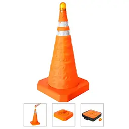 Ліхтар-конус дорожній Mactronic Traffic Cone Orange L-NJ01-ROHS складний IPX6 Помаранчевий - мініатюра 1