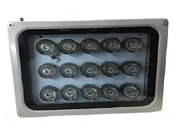 ІЧ-прожектор HYYS1515R. 220V, 15W, 15LED, IP66, 850Нм, кут огляду 90 °, дальність до 150м.