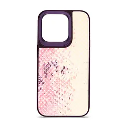 Кожаный чехол для Apple iPhone 14 Pro, Harder Snake Pattern, розовый, термополиуретан ТПУ + экокожа с текстурой змеиной кожи, панель, защита корпуса, противоударный, микрофибра, рамка вокруг камеры, защита всего корпуса, (ARM76809)